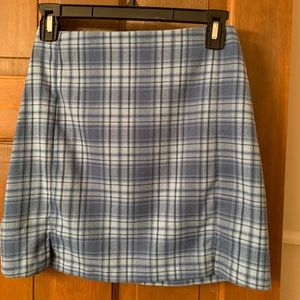 John Galt Blue Plaid Skirt
